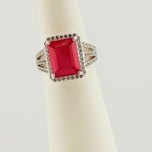 Bomb Party Ring Sz 7 "Try Not To Stare" Pink Sapphire +Quartz on Rhodium RBP6126